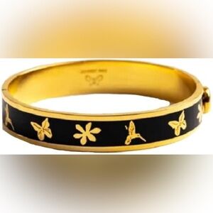 Johnny Was Elegant Gold and Black Butterfly Bangle